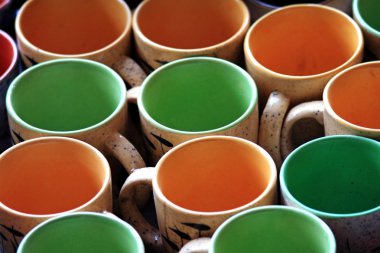 Hint el sanatları renkli kahve fincanı