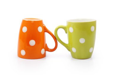 Renkli seramik kahve fincanı