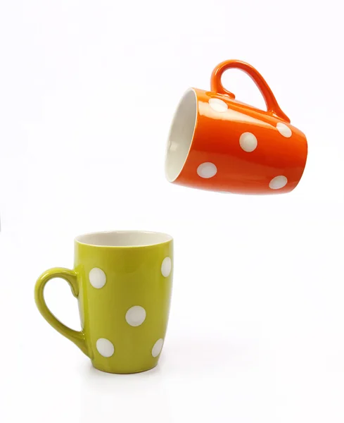 Керамические чашки для кофе — стоковое фото