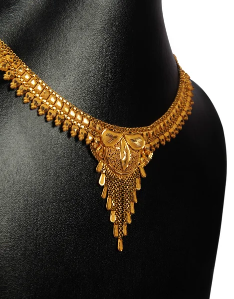 Collier en or traditionnel indien — Photo