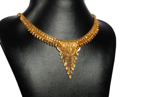 Collier en or traditionnel indien — Photo