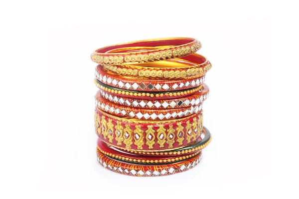Παραδοσιακή ινδική πολύχρωμα βραχιόλια — Φωτογραφία Αρχείου