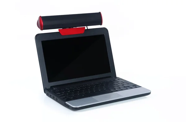 Laptop met spreker — Stockfoto