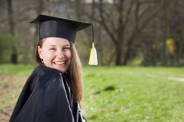 Oldukça zeki kolej / Üniversite öğrenci / kız graduati sonra