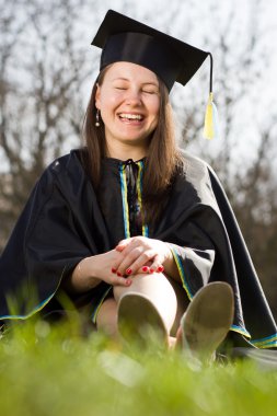 Oldukça zeki kolej / Üniversite öğrenci / kız graduati sonra