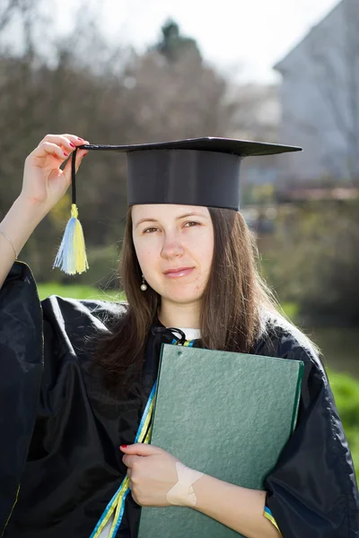 Docela chytrý škola / student univerzity / dívka po graduati — Stock fotografie