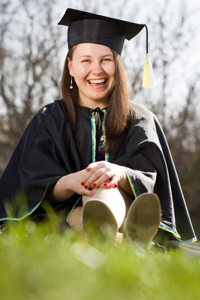 Docela chytrý škola / student univerzity / dívka po graduati — Stock fotografie