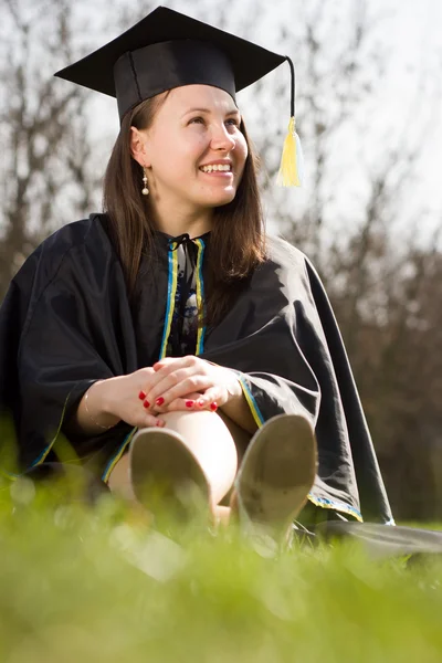 Docela chytrý škola / student univerzity / dívka po graduati — Stock fotografie