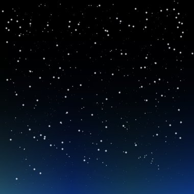在黑暗的天空中的星星