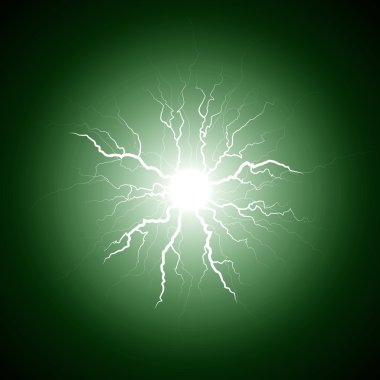 Merkezi yeşil yıldırım