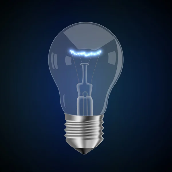 Lampe mit glühendem Glühfaden — Stockvektor