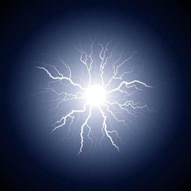 Merkezi koyu mavi yıldırım