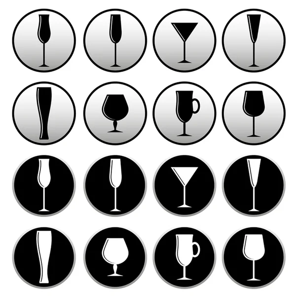 Icônes lunettes rondes — Image vectorielle