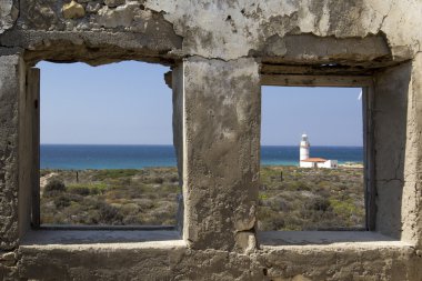 Bozcaada deniz feneri. erken akşam