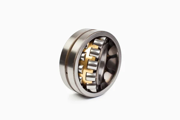 Close-up bearings spare part of mechanical on the white background. — Stock Photo, Image