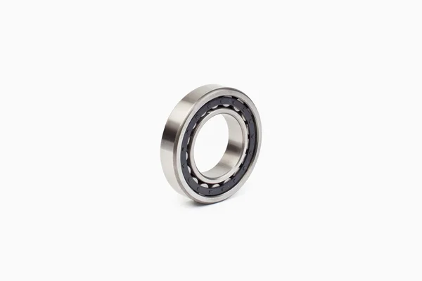 Close-up bearings spare part of mechanical on the white background. — Stock Photo, Image