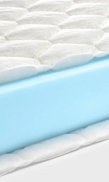 Memory foam - latex mattress cross section - hi quality modern — Stock Photo, Image