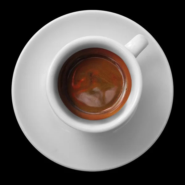 Kawy na białym tle na czarnym tle — Zdjęcie stockowe