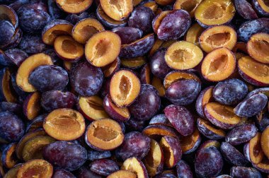 Çukur - arka plan - doku olmadan donmuş Erik