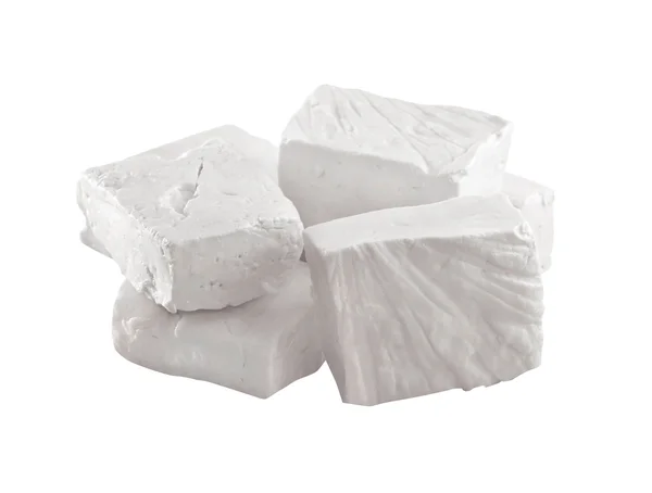 Белый сыр - домашняя кухня пищи - изолированы на белом с л — стоковое фото