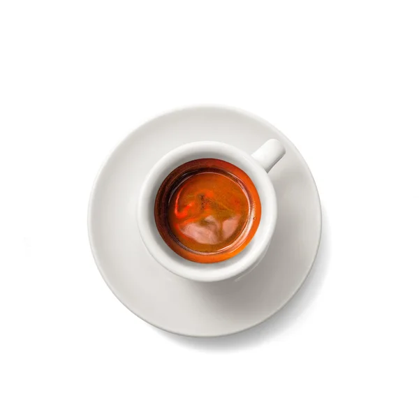 Чашка кави еспресо ізольована на білому плюс відсічний контур — стокове фото