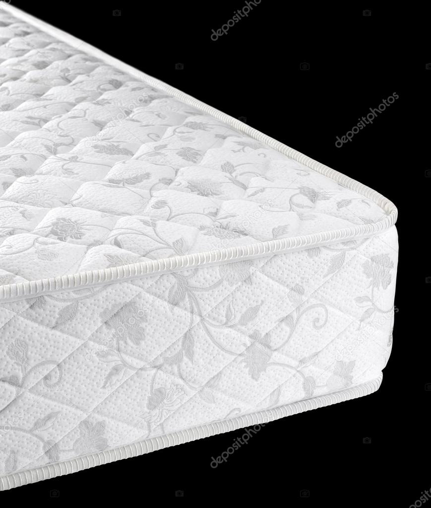 Mattress isolated on black background with clipping path