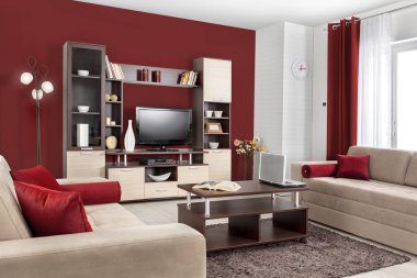 Modern oturma odası renkli iç