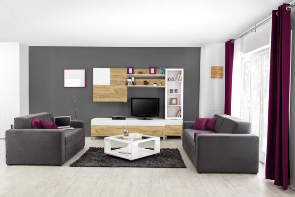 Modern oturma odası renkli iç - Stok İmaj