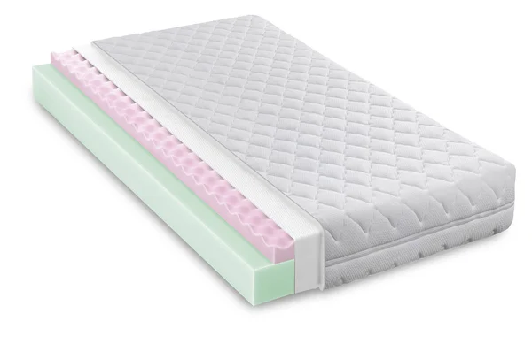 Memory foam - materasso in lattice sezione trasversale foto illustrazione - alta qualità moderna — Foto Stock