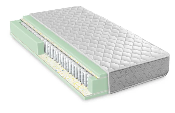 Hybride foam latex bonnell lente matras cross sectie - Hallo kwaliteit en moderne — Stockfoto