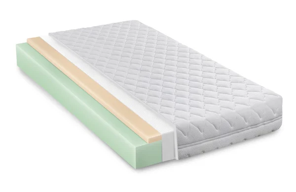 Mousse à mémoire de forme - illustration de photo de section transversale matelas en latex - haute qualité moderne — Photo