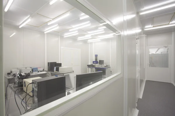 Cleanroom in nuclear research centre, hall — Stock Photo, Image