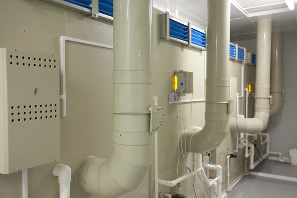 Cleanroom in nuclear research centre, air filtration — Stock Photo, Image