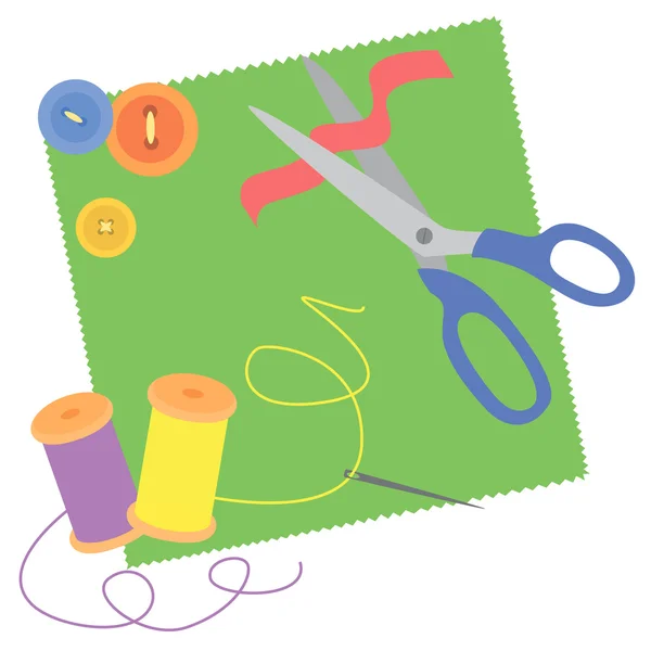 Vector sewing needlework — Stock Vector