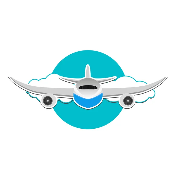 Plane in the sky — Stock Vector