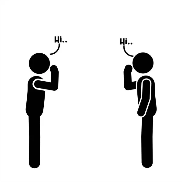 İnsanlar birbirlerini mutlu bir şekilde selamlıyorlar..