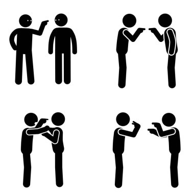 Sevimli çöp adam arkadaşlık çizimi konsepti.