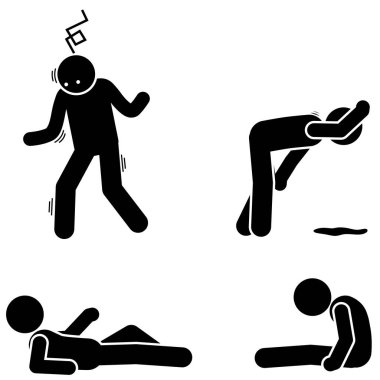 Çeşitli sarhoş karakterlerin toplanması