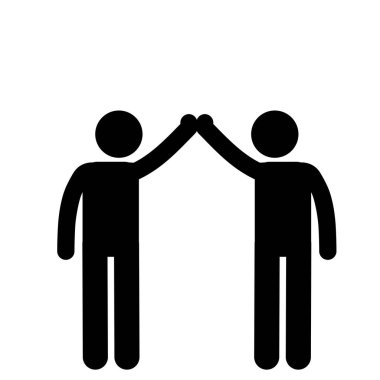 İki çöp adam beşlik çakıyor..