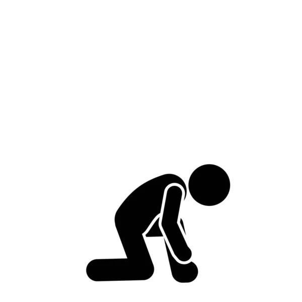 Ayakkabı bağcıklarını bağlamak için eğiliyor..