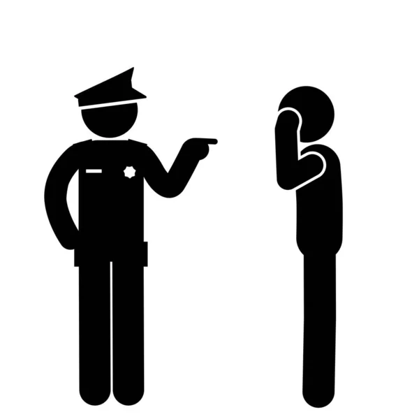 Sopa figürü polis rutin devriye yapıyor..