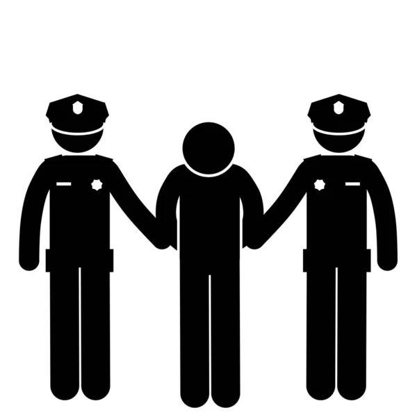 Çubuk figürlü polis memuru şüpheli faaliyet gözlemliyor.