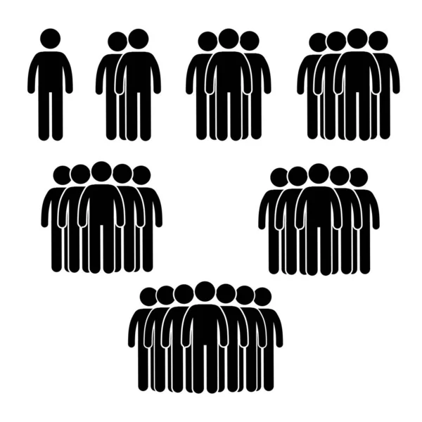 Stickman ve Pictogram simgelerinin vektör kümesi