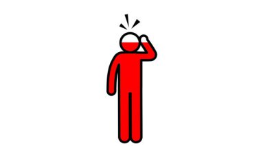 Yüksek tansiyon animasyonu kan basıncının yükseldiğini gösteriyor.