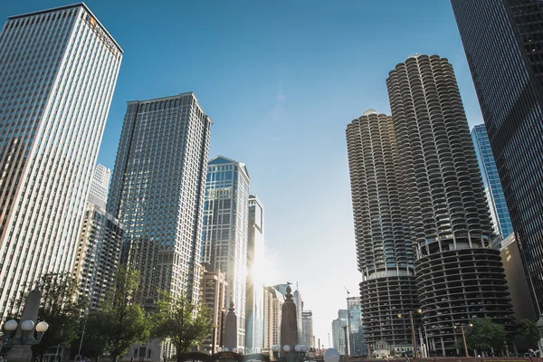 Belvárosában Chicago város View02 — Stock Fotó
