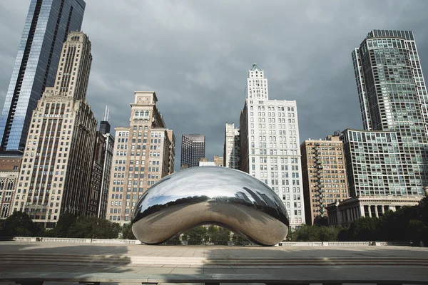 O Feijão (Cloud Gate) Downtown Chicago City — Fotografia de Stock