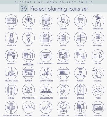 Anahat simgesi tasarım vektör projesi ayarlayın. Zarif ince çizgi stil tasarım.