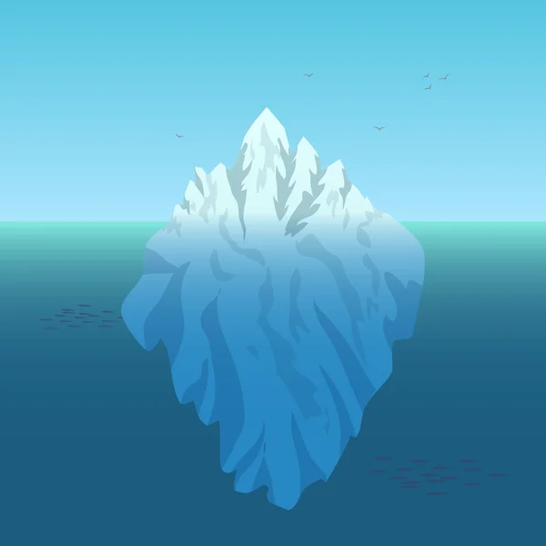 Iceberg vector ilustración fondo — Vector de stock