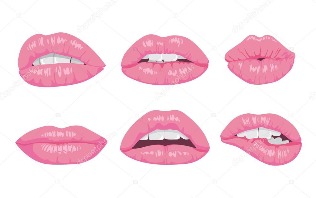 Tongue graphic Female glossy lips 27516394 Vector Art at Vecteezy