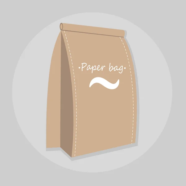Χαρτί τροφίμων τσάντα διανυσματικά εικονογράφηση απομονωθεί — Διανυσματικό Αρχείο